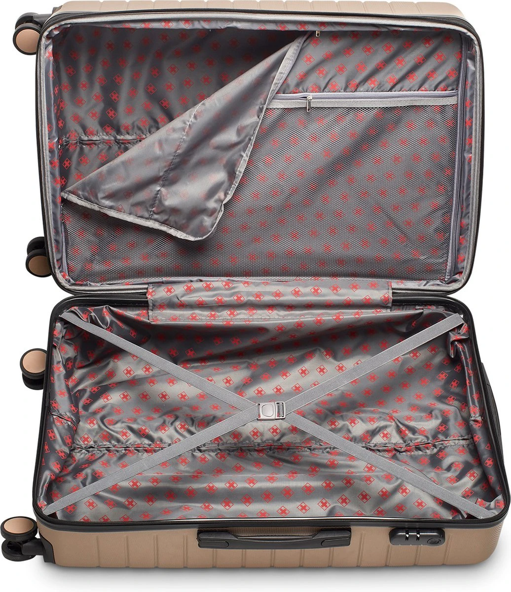 Swiss Alpine 2.0 - Reiskoffer- 77 Cm - 4 Wielen - Goud - Brons 5 Swiss Alpine 2.0 - Reiskoffer- 77 Cm - 4 Wielen - Goud - Brons - Afbeelding 3