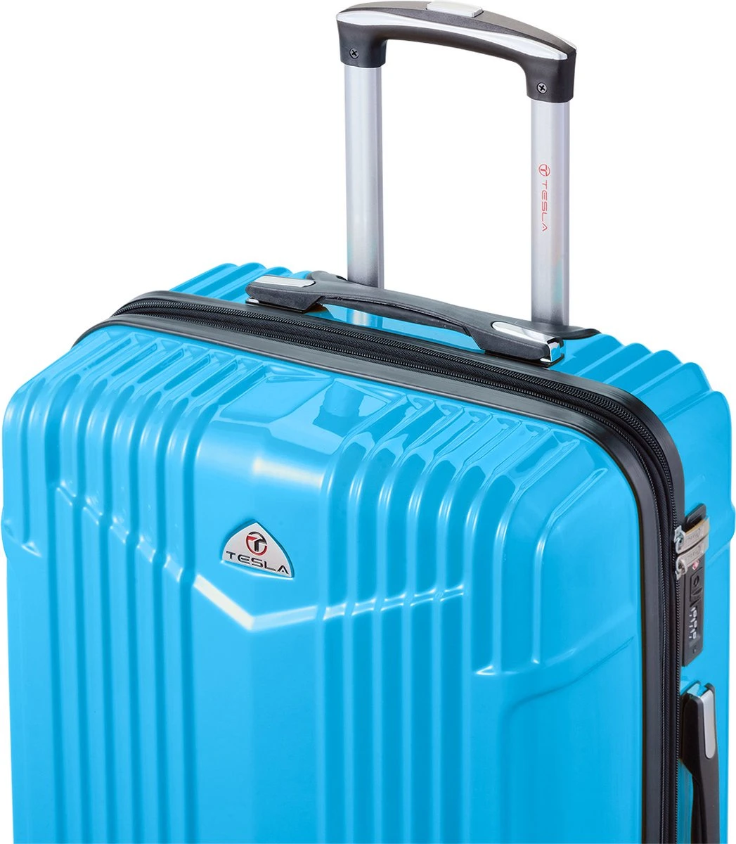 Tesla PC - Reiskoffer - 65 Cm - 4 Wielen - Licht Blauw 6 Tesla PC - Reiskoffer - 65 Cm - 4 Wielen - Licht Blauw - Afbeelding 4