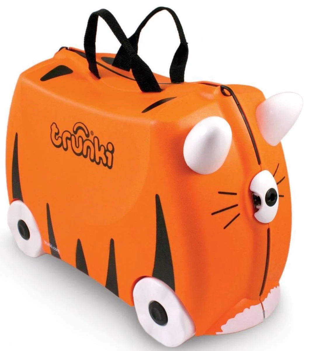 Trunki Ride-On Handbagage Koffer 46 Cm - Tijger Tipu 3 Trunki Ride-On Handbagage Koffer 46 Cm - Tijger Tipu