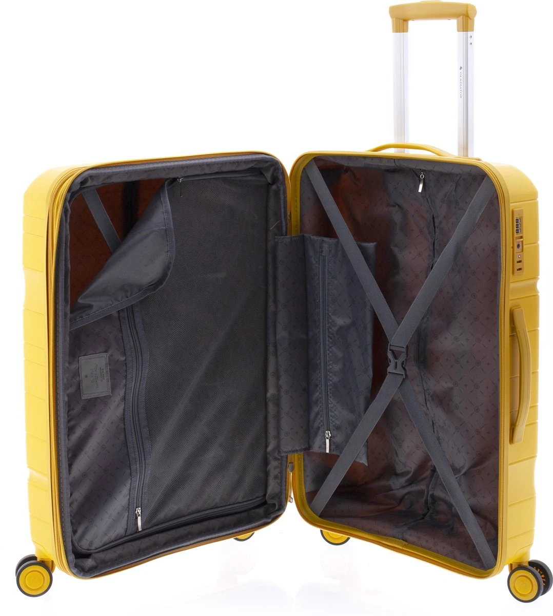 Gladiator Boxing Middelgrote Koffer Expandable 67 Cm 70/80 Liter TSA Slot - Kurkumageel 8 Gladiator Boxing Middelgrote Koffer Expandable 67 Cm 70/80 Liter TSA Slot - Kurkumageel - Afbeelding 6