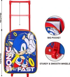 SONIC The Hedgehog Trolley Koffertje Vakantie Logeren Tripjes -Goedkope Bagage Winkel 1089x1200 3