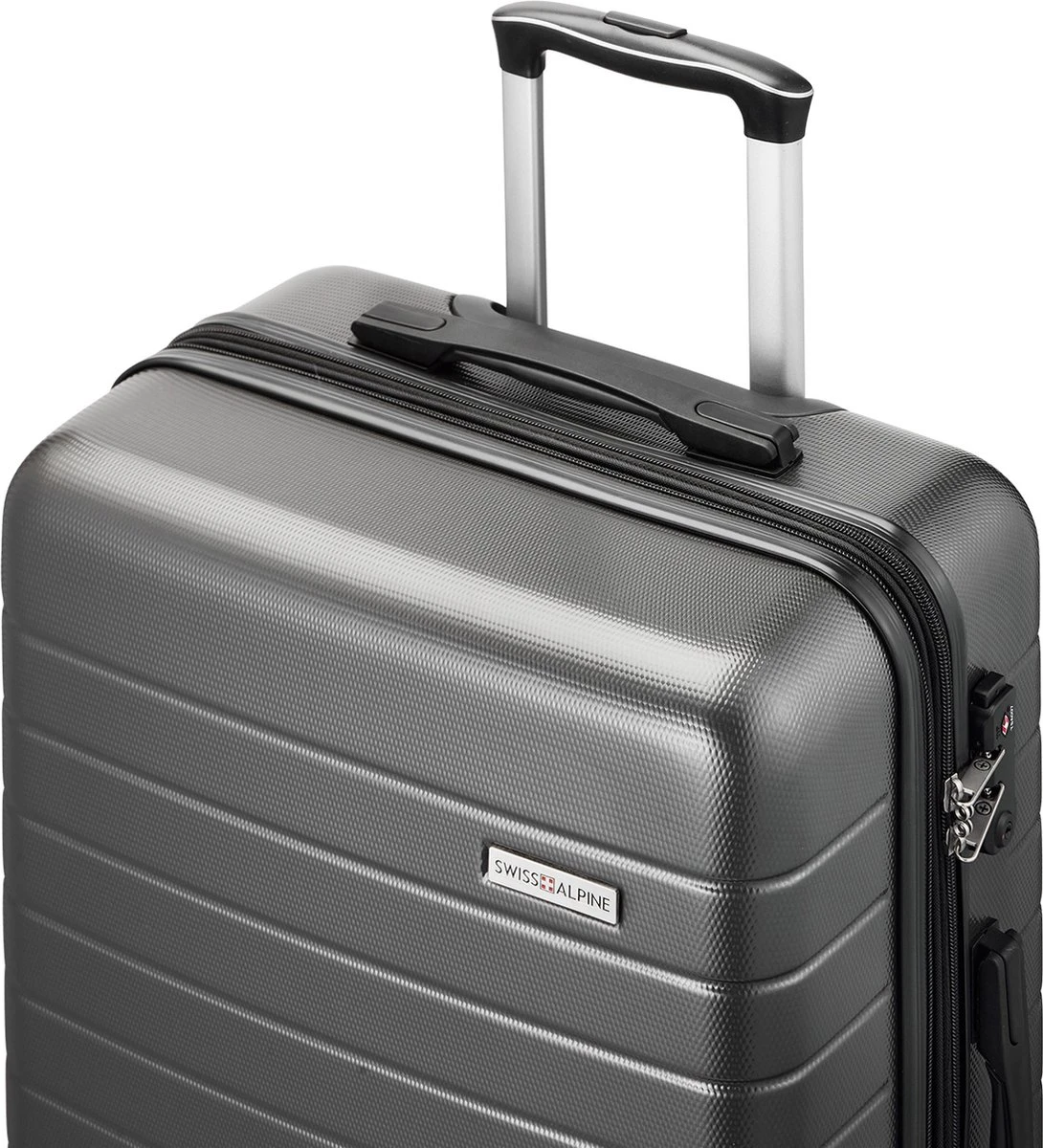 Swiss Alpine 2.0 - Reiskoffer - 67 Cm - 4 Wielen - Grijs 6 Swiss Alpine 2.0 - Reiskoffer - 67 Cm - 4 Wielen - Grijs - Afbeelding 4