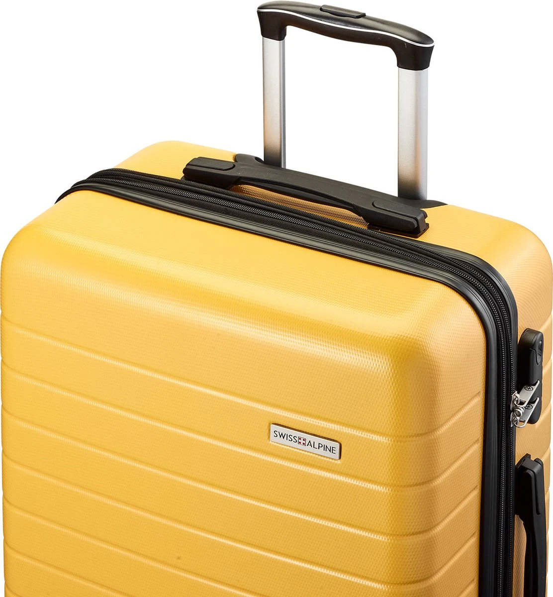 Swiss Alpine 2.0 - Reiskoffer - 67 Cm - 4 Wielen - Geel 6 Swiss Alpine 2.0 - Reiskoffer - 67 Cm - 4 Wielen - Geel - Afbeelding 4