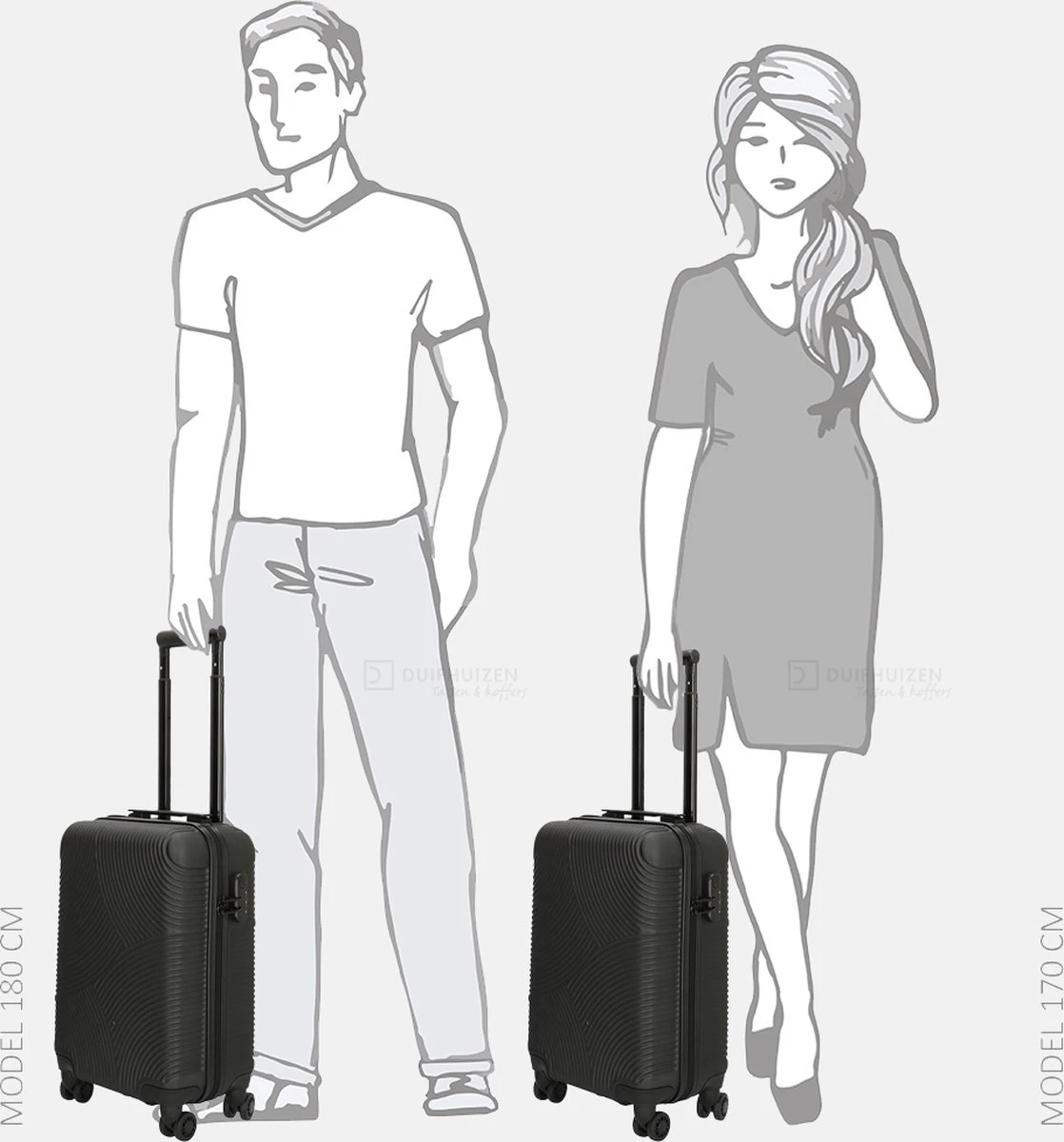 Enrico Benetti Louisville 39040 Handbagage Koffer Hardcase ABS - Zwart 8 Enrico Benetti Louisville 39040 Handbagage Koffer Hardcase ABS - Zwart - Afbeelding 6