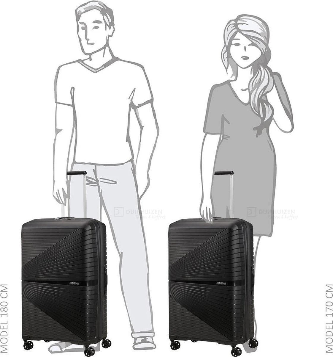 American Tourister Reiskoffer - Airconic Spinner 77/28 Tsa (Medium) Onyx Black 4 American Tourister Reiskoffer - Airconic Spinner 77/28 Tsa (Medium) Onyx Black - Afbeelding 2