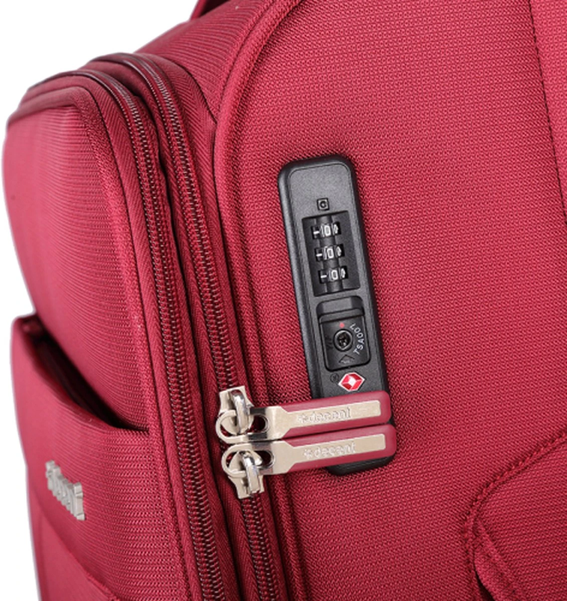 Decent D-Upright Handbagage Koffer - 55 Cm - TSA Slot - Bordeaux Rood 17 Decent D-Upright Handbagage Koffer - 55 Cm - TSA Slot - Bordeaux Rood - Afbeelding 15