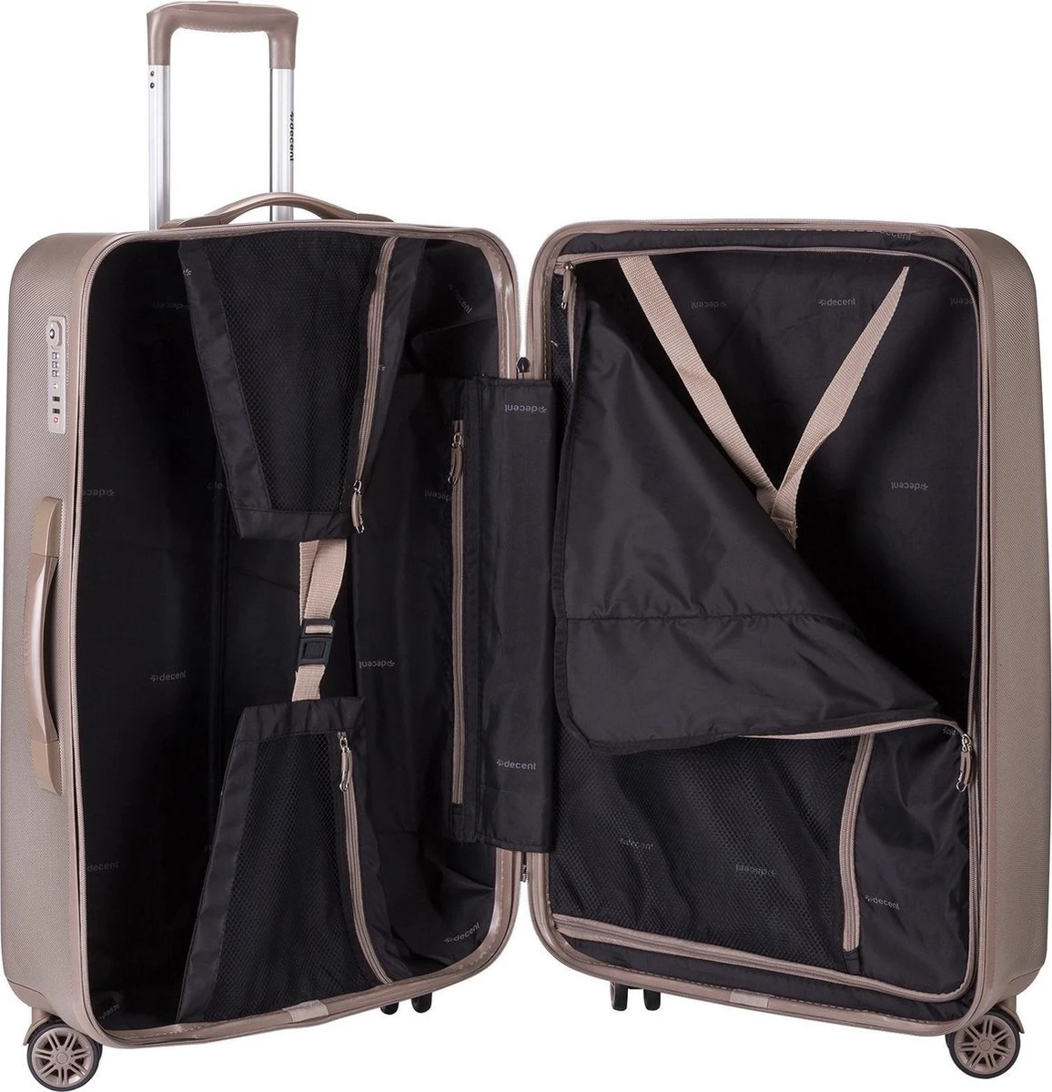 Decent Harde Koffer Tranporto 66 - Champagne 6 Decent Harde Koffer Tranporto 66 - Champagne - Afbeelding 4