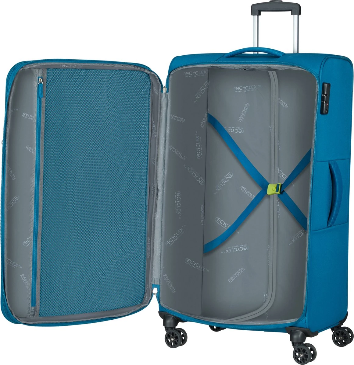 American Tourister Reiskoffer - Hyperspeed Spinner 80/30 Tsa Uitbreidbaar Deep Teal 14 American Tourister Reiskoffer - Hyperspeed Spinner 80/30 Tsa Uitbreidbaar Deep Teal - Afbeelding 12