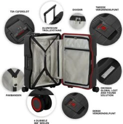 CarryOn Protector Luxe Grote Reiskoffer - Trolley 77cm Met TSA-klikslot - Ultrasterk - Zwart -Goedkope Bagage Winkel 1189x1200 9