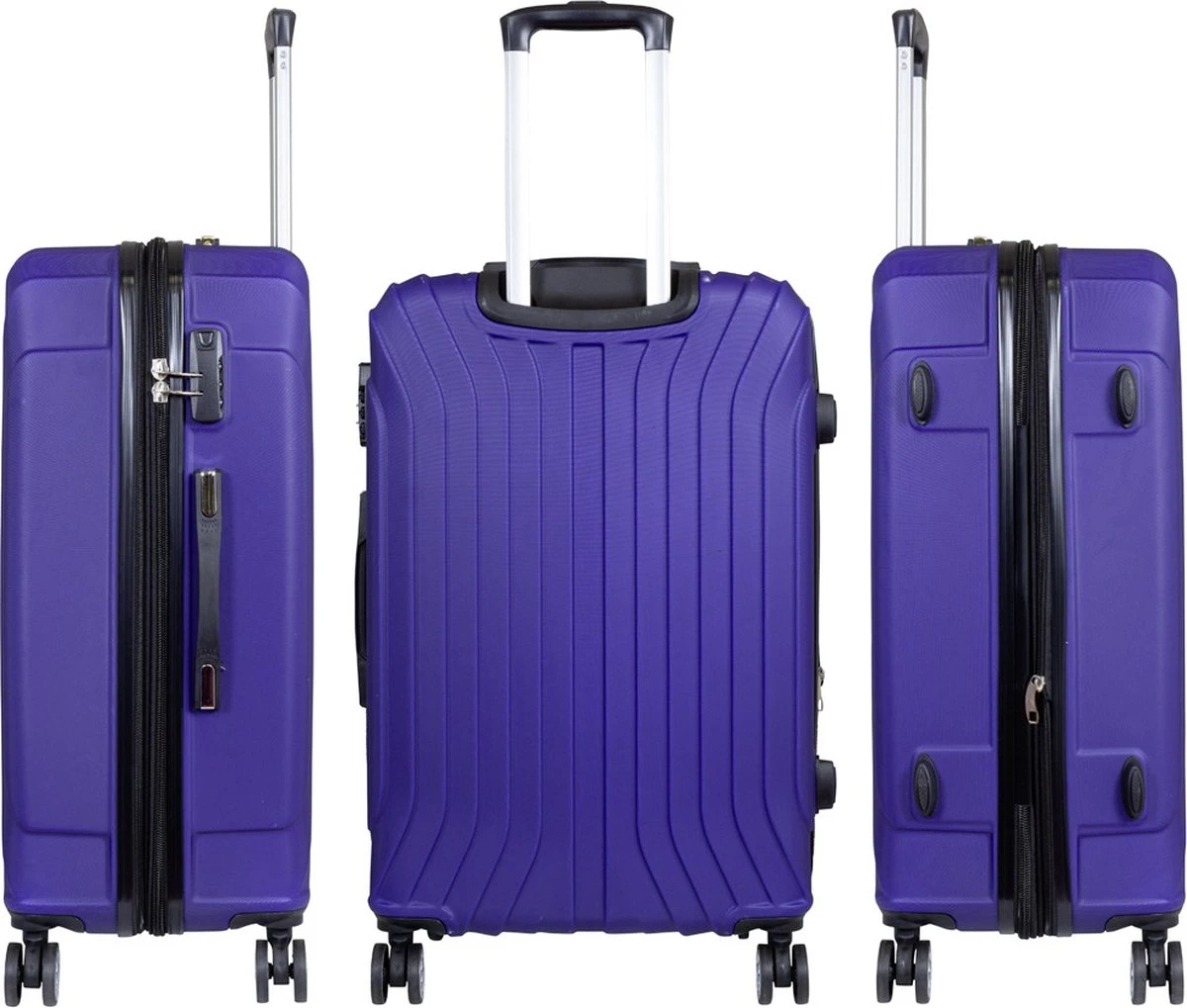 Monopol - Almeria - Reiskoffer Groot - ABS - Blauw - 119 Liter! - Maat XL 4 Monopol - Almeria - Reiskoffer Groot - ABS - Blauw - 119 Liter! - Maat XL - Afbeelding 2