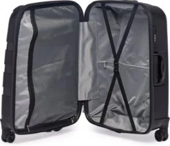 ©TROLLEYZ - Paris No.5 - Reiskoffer - 78cm Met TSA Slot - Dubbele Wielen - 360° Spinners - 100% Polypropyleen - Reiskoffer In Piano Black -Goedkope Bagage Winkel 1200x1028