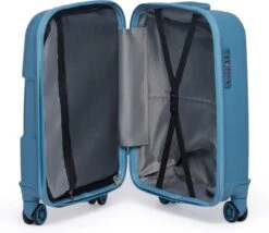 ©TROLLEYZ - Venice No.10 - Trolley - 55cm Met TSA Slot - Dubbele Wielen - 360° Spinners - 100% Polypropyleen - Handbagage Koffer In Ice Blue -Goedkope Bagage Winkel 1200x1039