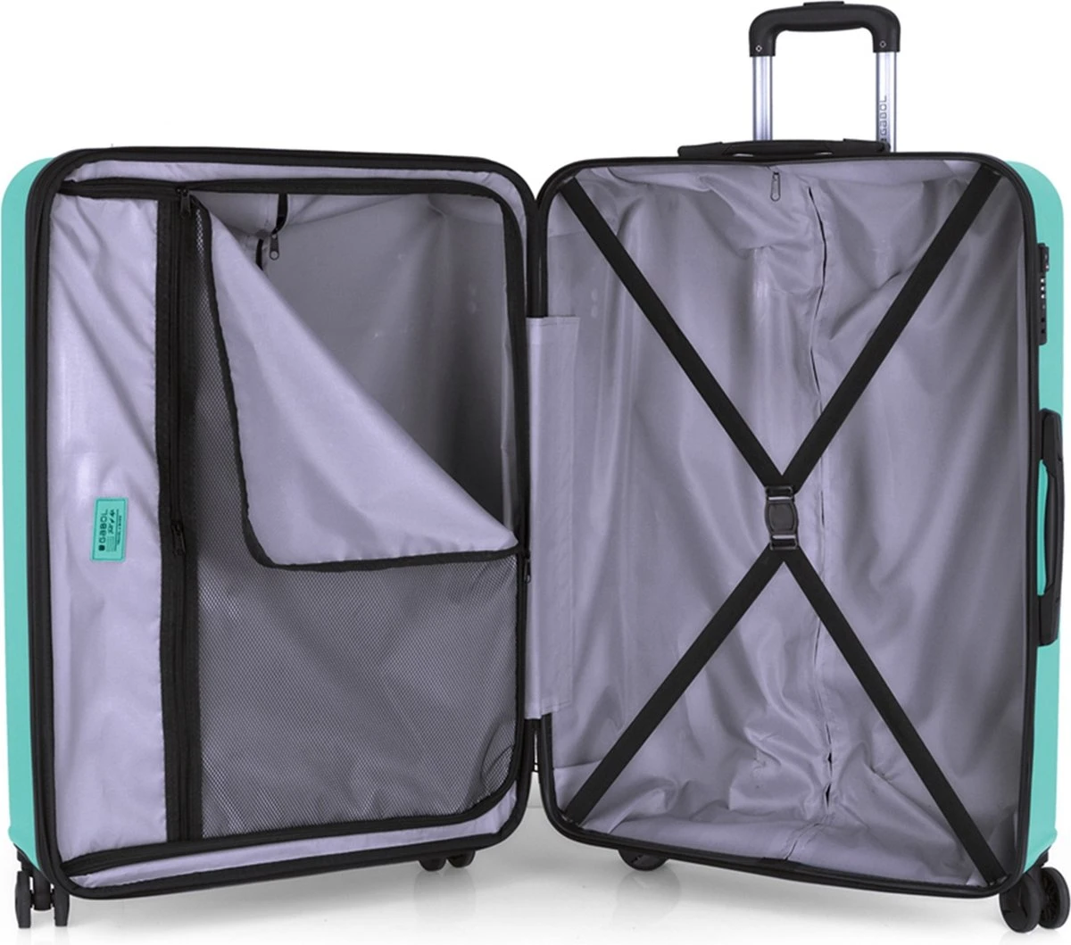 Gabol Harde Koffer / Trolley / Reiskoffer - Open - 77 Cm (XL) - Blauw 9 Gabol Harde Koffer / Trolley / Reiskoffer - Open - 77 Cm (XL) - Blauw - Afbeelding 7