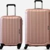 ©TROLLEYZ - Bali No.22 - Kofferset 2 Delig - 55cm+78cm Met TSA Slot - Dubbele Wielen - 360° Spinners - 100% ABS - Reiskoffers In Cosmopolitan Pink