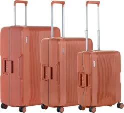 CarryOn Protector Luxe 3-delige Kofferset - Trolleyset Met TSA-kliksloten - Terra