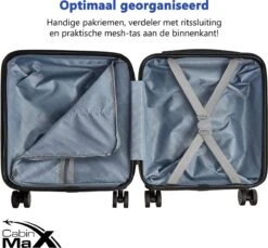CabinMax Handbagage Koffer - Trolley 30L - Harde Reiskoffer - 45x36x20cm - Lichtgewicht - Groot Capaciteit - Wit 17 CabinMax Handbagage Koffer - Trolley 30L - Harde Reiskoffer - 45x36x20cm - Lichtgewicht - Groot Capaciteit - Wit -Goedkope Bagage Winkel 1200x1111 7