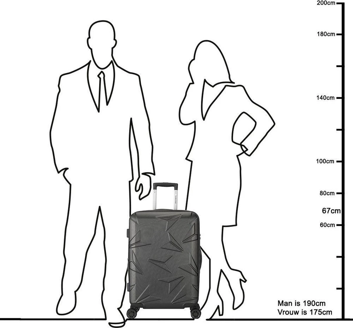 Decent Harde Koffer Q-LuxxHoogte > 67 Cm - Grijs 21 Decent Harde Koffer Q-LuxxHoogte > 67 Cm - Grijs - Afbeelding 19