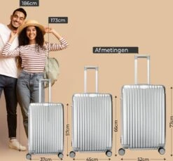 Royal Swiss - Reis Koffer - 56cm - Cijferslot- Lichtgewicht Koffer - 4 Wielen- Zilver -Goedkope Bagage Winkel 1200x1114 33