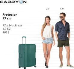 CarryOn Protector Luxe Grote Reiskoffer - Trolley 77cm Met TSA-klikslot - Ultrasterk - Groen 15 CarryOn Protector Luxe Grote Reiskoffer - Trolley 77cm Met TSA-klikslot - Ultrasterk - Groen -Goedkope Bagage Winkel 1200x1117 1