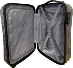 Leonardo Handbagage Koffer - 51x31x20 - Alle Vliegmaatschappijen - Hardcase - Cijferslot - Reiskoffer - Lichtgewicht Koffer - Grey -Goedkope Bagage Winkel 1200x1120 4