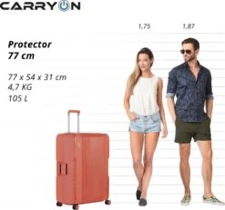 CarryOn Protector Luxe Grote Reiskoffer - Trolley 77cm Met TSA-klikslot - Ultrasterk - Terra 15 CarryOn Protector Luxe Grote Reiskoffer - Trolley 77cm Met TSA-klikslot - Ultrasterk - Terra -Goedkope Bagage Winkel 1200x1120 6