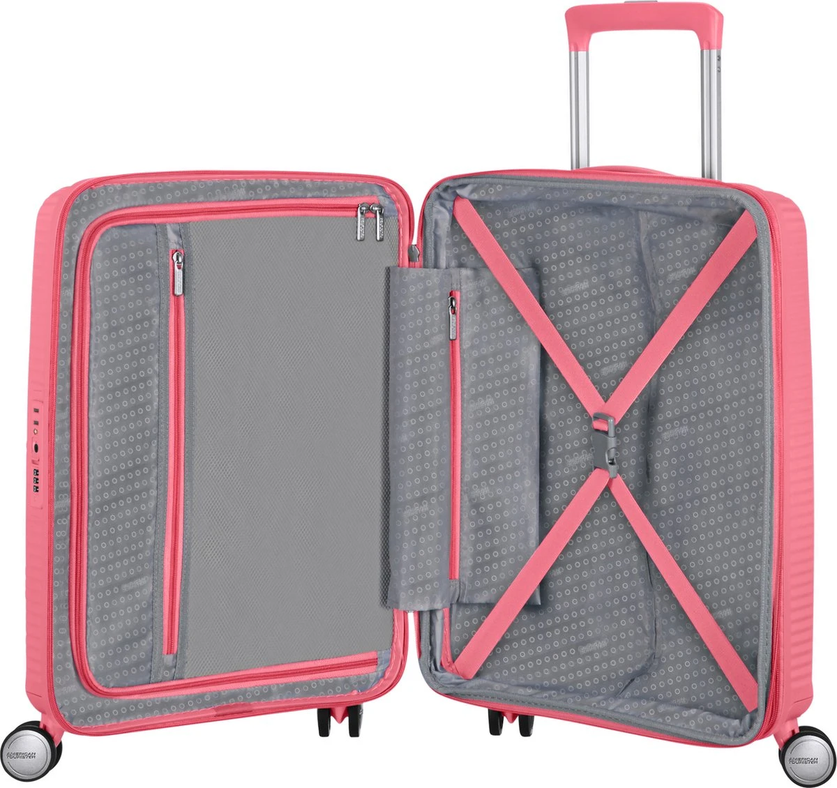American Tourister Reiskoffer - Soundbox Spinner 55/20 Tsa Uitbreidbaar (Handbagage) Sun Kissed Coral 8 American Tourister Reiskoffer - Soundbox Spinner 55/20 Tsa Uitbreidbaar (Handbagage) Sun Kissed Coral - Afbeelding 6