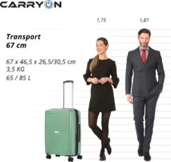 CarryOn Transport TSA Reiskoffer - Trolley 67cm Met Expander - OKOBAN - Dubbele Wielen - Olijf -Goedkope Bagage Winkel 1200x1135 2