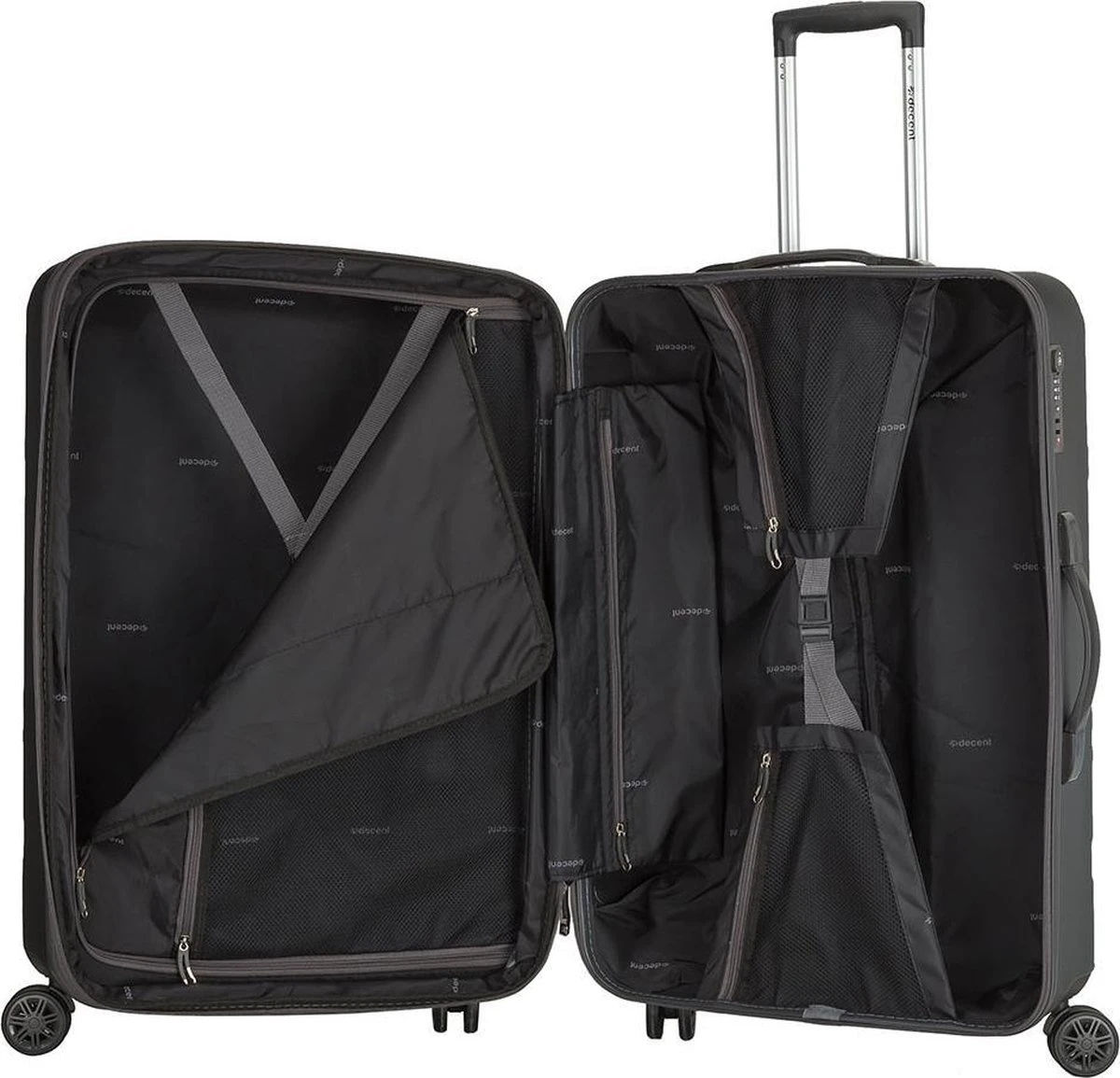 Decent Harde Koffer Q-LuxxHoogte > 67 Cm - Grijs 6 Decent Harde Koffer Q-LuxxHoogte > 67 Cm - Grijs - Afbeelding 4