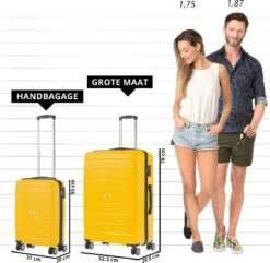 TravelZ Big Bars Kofferset - Trolleyset TSA 2-delig - Handbagage En Groot - Geel -Goedkope Bagage Winkel 1200x1169 24