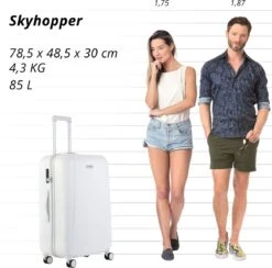 CarryOn Skyhopper Reiskoffer - 78cm TSA Trolley Met OKOBAN - Dubbele Wielen - Wit -Goedkope Bagage Winkel 1200x1185 3
