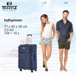 Travelz Softspinner TSA Reiskoffer 77cm - Zachte Reiskoffer Met Expander 104 + 16 Ltr - Blauw -Goedkope Bagage Winkel 1200x1199 14