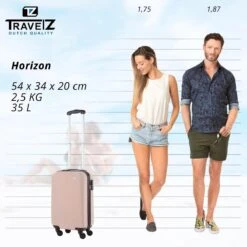 TravelZ Horizon Handbagagekoffer - 54cm Handbagage Trolley Met Gevoerde Binnenkant - Champagne 15 TravelZ Horizon Handbagagekoffer - 54cm Handbagage Trolley Met Gevoerde Binnenkant - Champagne -Goedkope Bagage Winkel 1200x1199 9