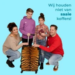 NoBoringSuitcases.com® Koffer Groot - Tijger - Wilde Dieren - Tijgerprint - Design - Trolley Koffer Met TSA-slot - Met Wielen - 90 Liter - Reiskoffer - 66 Cm -Goedkope Bagage Winkel 1200x1200 1015
