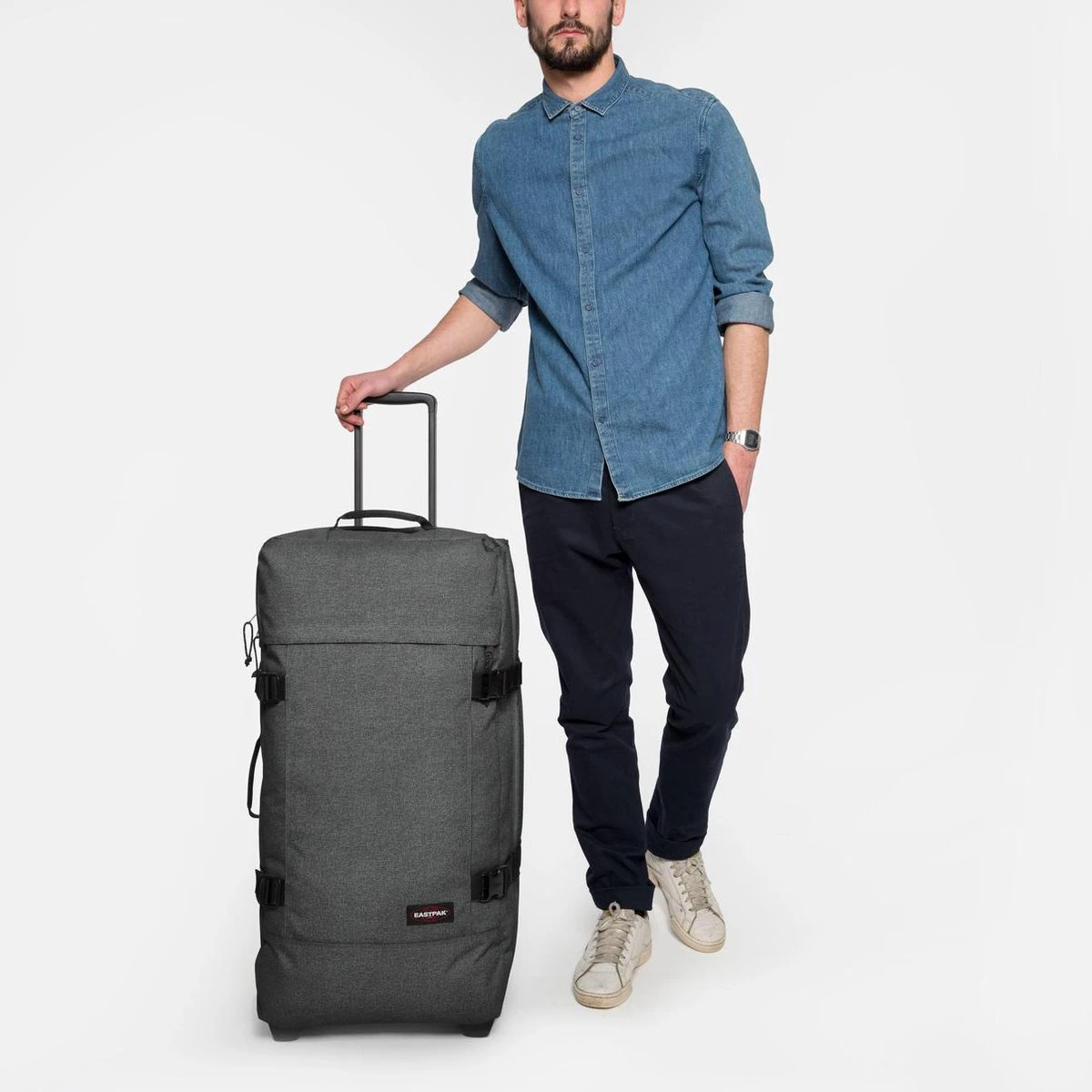 Eastpak TRANVERZ L Reiskoffer (79 X 40 X 33 Cm) - Black Denim 6 Eastpak TRANVERZ L Reiskoffer (79 X 40 X 33 Cm) - Black Denim - Afbeelding 4
