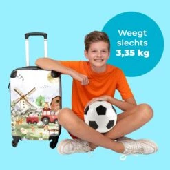 NoBoringSuitcases.com® Koffer Groot - Boerderij - Dieren - Trekker - Jongens - Trolley Koffer Met TSA-slot - Met Wielen - 90 Liter - Reiskoffer - 66 Cm -Goedkope Bagage Winkel 1200x1200 1236