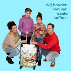 NoBoringSuitcases.com® Koffer Groot - Boerderij - Dieren - Trekker - Jongens - Trolley Koffer Met TSA-slot - Met Wielen - 90 Liter - Reiskoffer - 66 Cm -Goedkope Bagage Winkel 1200x1200 1239