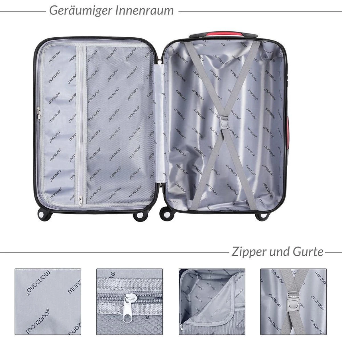 Monzana Hard Case Koffer Baseline XL Zwart 7 Monzana Hard Case Koffer Baseline XL Zwart - Afbeelding 5