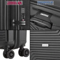 CarryOn Transport TSA Reiskoffer - Trolley 67cm Met Expander - OKOBAN - YKK Ritsen - Dubbele Wielen - Zwart -Goedkope Bagage Winkel 1200x1200 1353