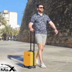 CabinMax Handbagage Koffer - Trolley 30L - Harde Reiskoffer - 45x36x20cm - Lichtgewicht - Groot Capaciteit - Geel -Goedkope Bagage Winkel 1200x1200 138