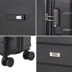TravelZ Big Bars Reiskoffer 78 Cm Met Dubbele Wielen - Trolley Koffer Met TSA-slot - Zwart -Goedkope Bagage Winkel 1200x1200 1390