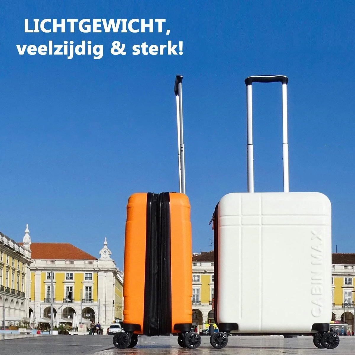 CabinMax Velocity Handbagage Koffer - Uitbreidbaar Trolley 44L - Harde Reiskoffer - 55x40x20/25 Cm - Lichtgewicht - Groot Capaciteit - Wit 9 CabinMax Velocity Handbagage Koffer - Uitbreidbaar Trolley 44L - Harde Reiskoffer - 55x40x20/25 Cm - Lichtgewicht - Groot Capaciteit - Wit - Afbeelding 7