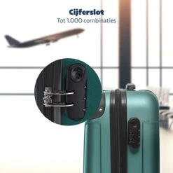 TRVLMORE Koffer - Handbagage - 54x36x20cm - 38L - Donkergroen -Goedkope Bagage Winkel 1200x1200 149