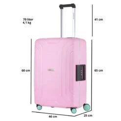 CarryOn Steward TSA Reiskoffer - 65cm Trolley Met Kliksloten - Dubbele Wielen - Roze -Goedkope Bagage Winkel 1200x1200 1510