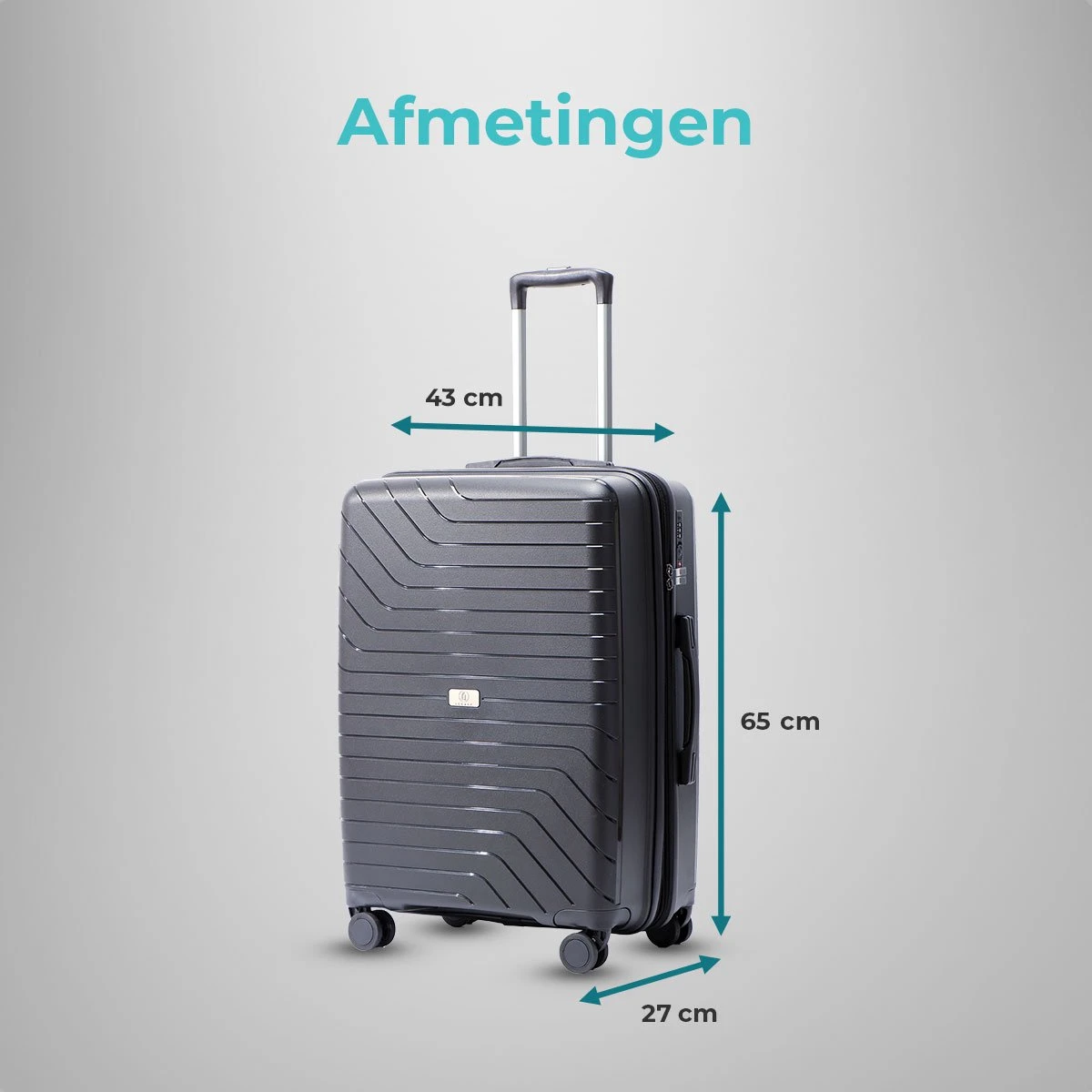 Legage Koffer - Reiskoffer - Trolley - Inclusief Uitzetlaag - Zwart - Maat M - 24 Inch 4 Legage Koffer - Reiskoffer - Trolley - Inclusief Uitzetlaag - Zwart - Maat M - 24 Inch - Afbeelding 2
