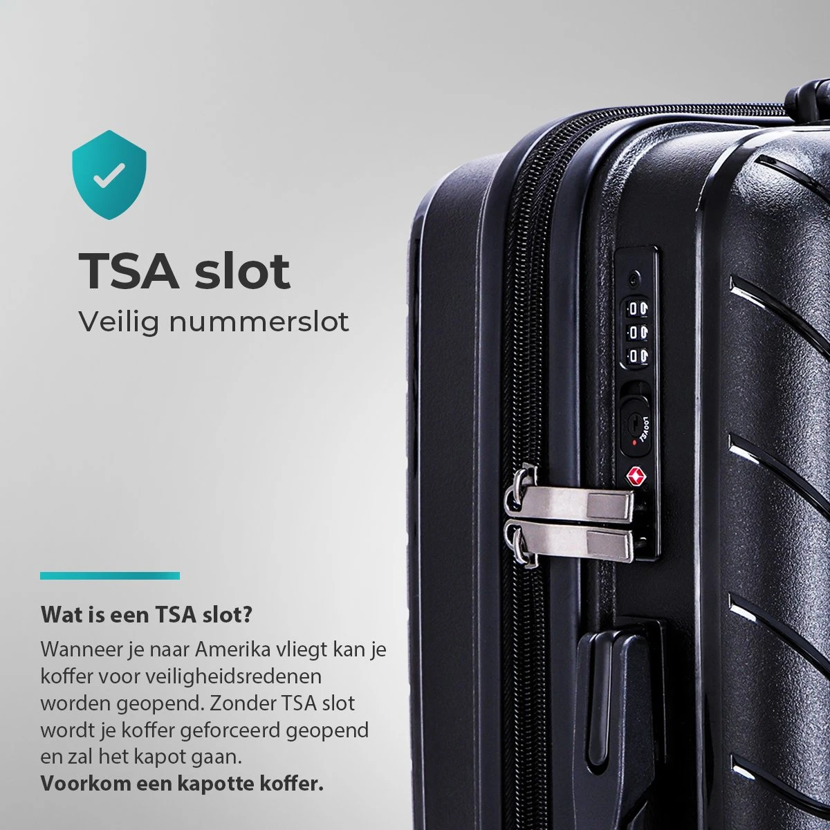 Legage Koffer - Reiskoffer - Trolley - Inclusief Uitzetlaag - Zwart - Maat M - 24 Inch 6 Legage Koffer - Reiskoffer - Trolley - Inclusief Uitzetlaag - Zwart - Maat M - 24 Inch - Afbeelding 4