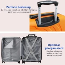 CabinMax Velocity Handbagage Koffer - Uitbreidbaar Trolley 44L - Harde Reiskoffer - 55x40x20/25 Cm - Lichtgewicht - Groot Capaciteit - Oranje -Goedkope Bagage Winkel 1200x1200 1551