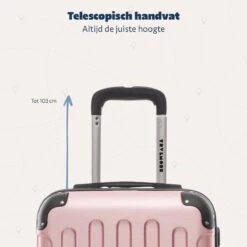TRVLMORE Koffer - Handbagage - 54x36x20cm - 38L - Roségoud -Goedkope Bagage Winkel 1200x1200 161