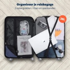 TRVLMORE Koffer - Handbagage - 54x36x20cm - 38L - Roségoud -Goedkope Bagage Winkel 1200x1200 163