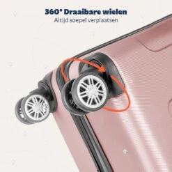 TRVLMORE Koffer - Handbagage - 54x36x20cm - 38L - Roségoud -Goedkope Bagage Winkel 1200x1200 164