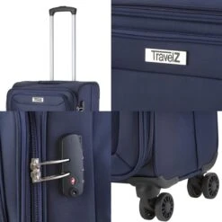 Travelz Softspinner TSA Reiskoffer 67cm - Zachte Reiskoffer Met Expander - Blauw -Goedkope Bagage Winkel 1200x1200 1688